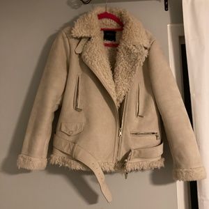 Zara Aviator Sherpa Jacket - Large